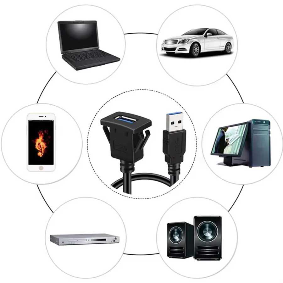Фотография №4 товара USB 3.0 между мужчинами и женщинами AUX удлинительный кабель для