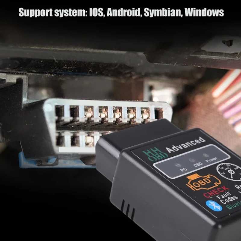 Фотография №3 товара Автомобильный сканер OBD2 Elm327 Bluetooth диагностическое устройство считывания кодов ошибок