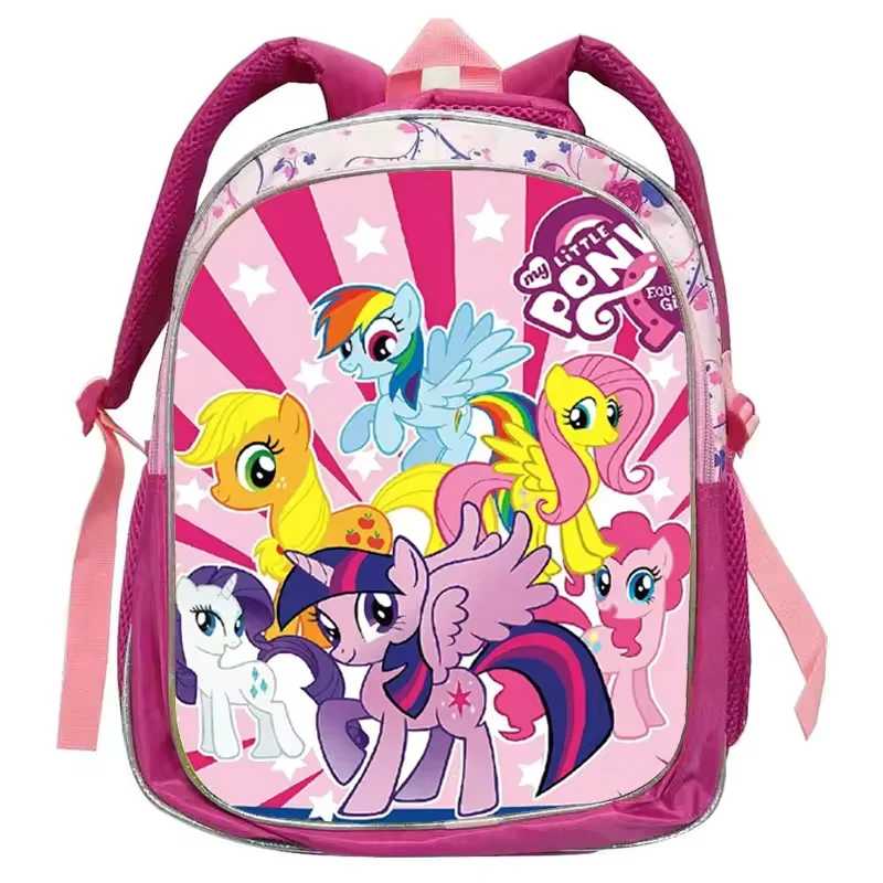 Рюкзак My Little Pony Rainbow Equestria розового цвета, школьные ранцы для детского сада, сумка на два плеча, кожаная дорожная сумка, подарки Рюкзак