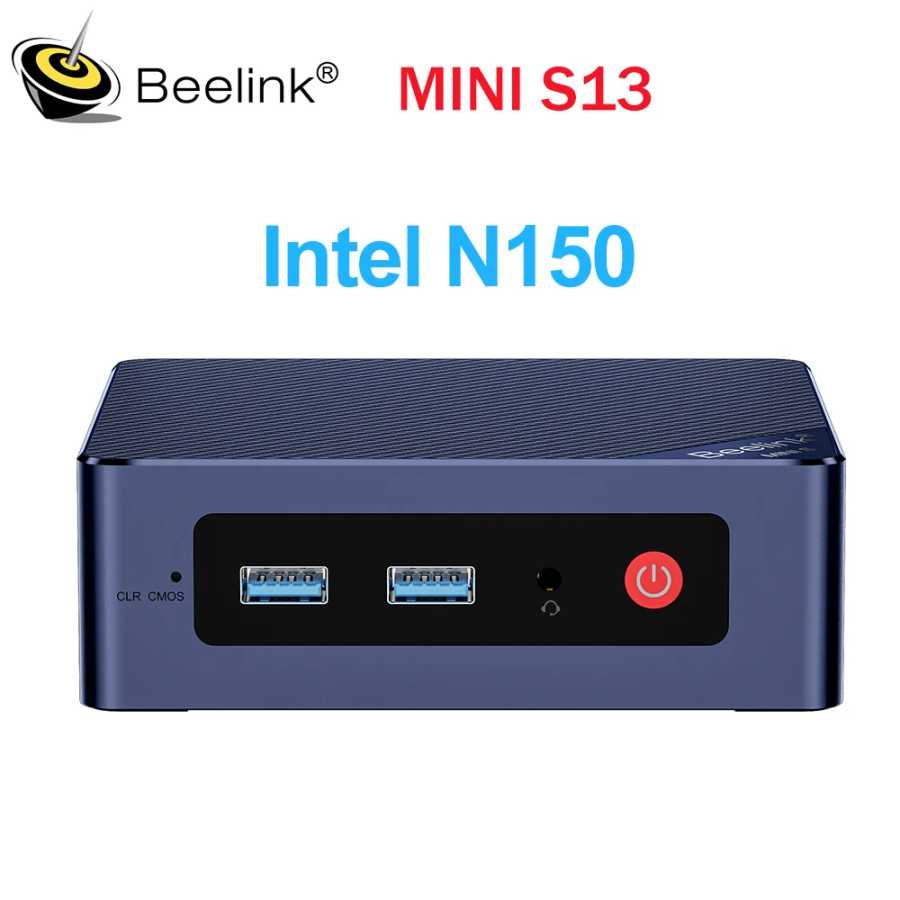 Мини-ПК Beelink Mini S13 Intel Twin Lake N150 16G 500G N5095 N95 8G 128G 256G с поддержкой Wi-Fi и 4K, офисный мини-компьютер (аналог GMKtec G3) Мини-ПК