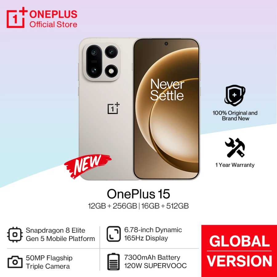 OnePlus 15 Глобальная версия Смартфон Snapdragon 8 Elite Gen 5 Дисплей 165 Гц Аккумулятор 7300 мАч 120 Вт SUPERVOOC Charge Мобильные телефоны