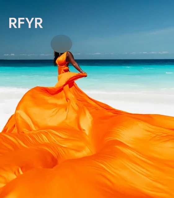 Фотография №4 товара RFYR Вечернее платье трапециевидной формы с длинным шлейфом, летнее платье,