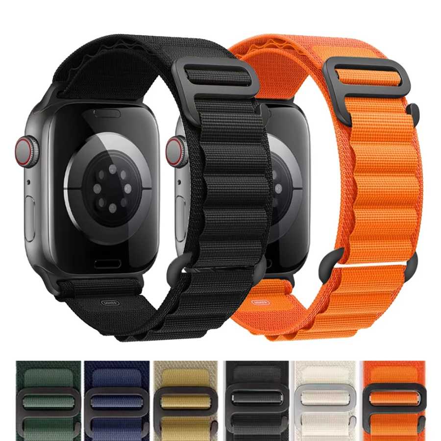 Ремешки для часов Apple, 45 мм, 46 мм, 49 мм, 42 мм, ремешок iwatch, 44 мм, 40 мм, нейлоновый альпийский браслет, серия 10 9 8 7 6 11 SE Ultra 2 3 Аксессуары для часов