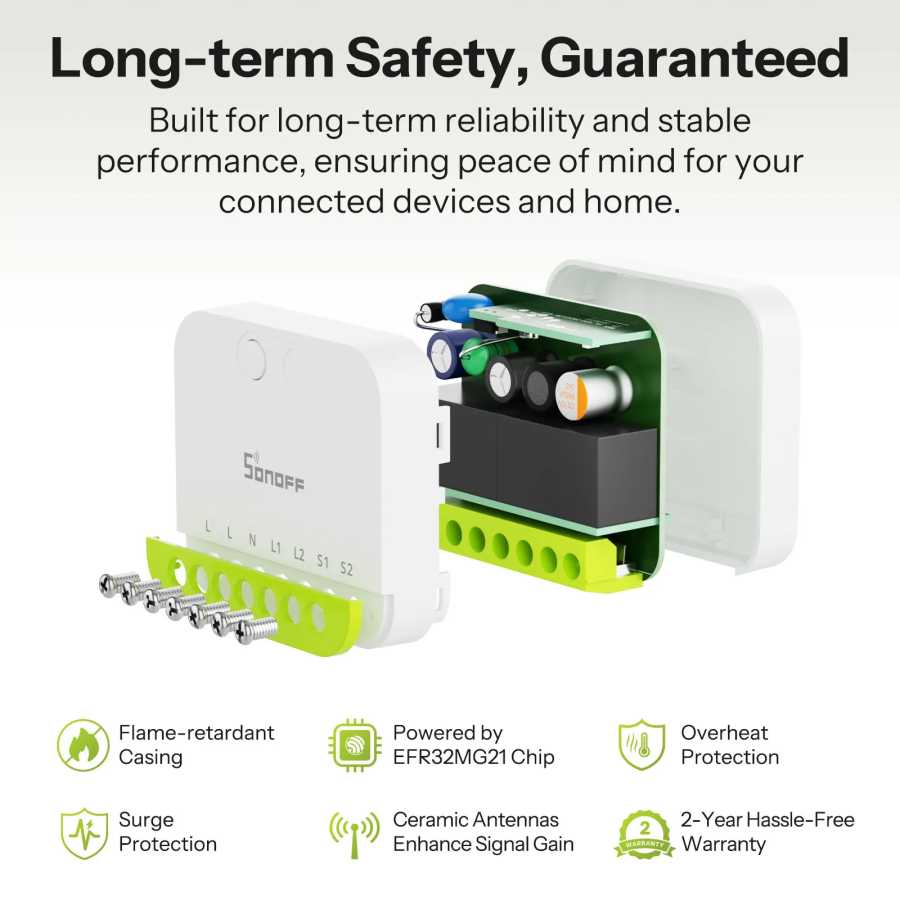 Фотография №2 товара SONOFF MINI DUO 2-Gang Zigbee Smart Switch MINI-ZB2GS Маленькое и
