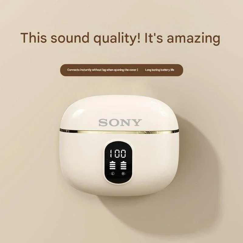 Фотография №1 товара Оригинальная беспроводная Bluetooth-гарнитура Sony X87 TWS, стереозвук, светодиодный экран, музыкальные