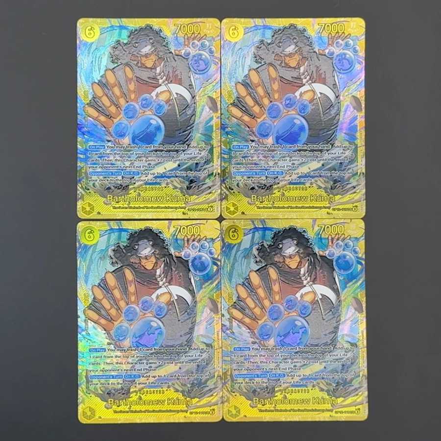 Коллекционная карта One Piece TCG OPCG на английском языке: Бартоломео Кума, OP12-119, текстурированная фольгированная карта, аниме-карточка Хобби и коллекционирование