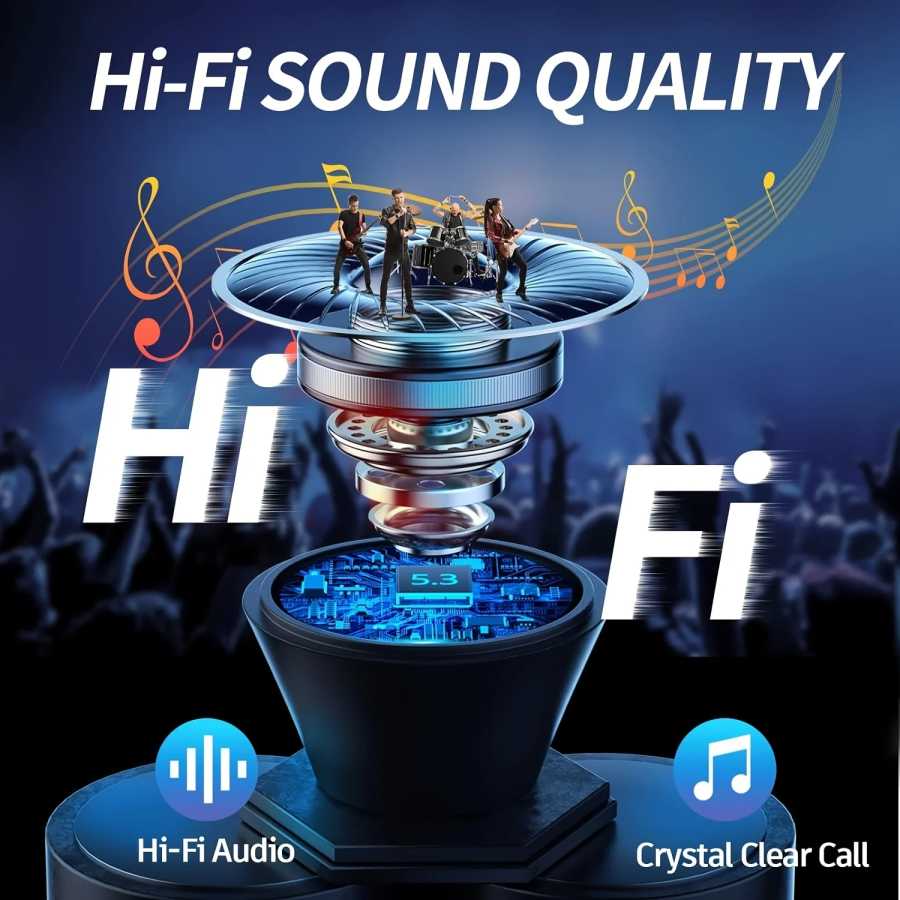 Фотография №3 товара Беспроводные наушники 40 дБ с шумоподавлением Bluetooth 5,3 Наушники 6