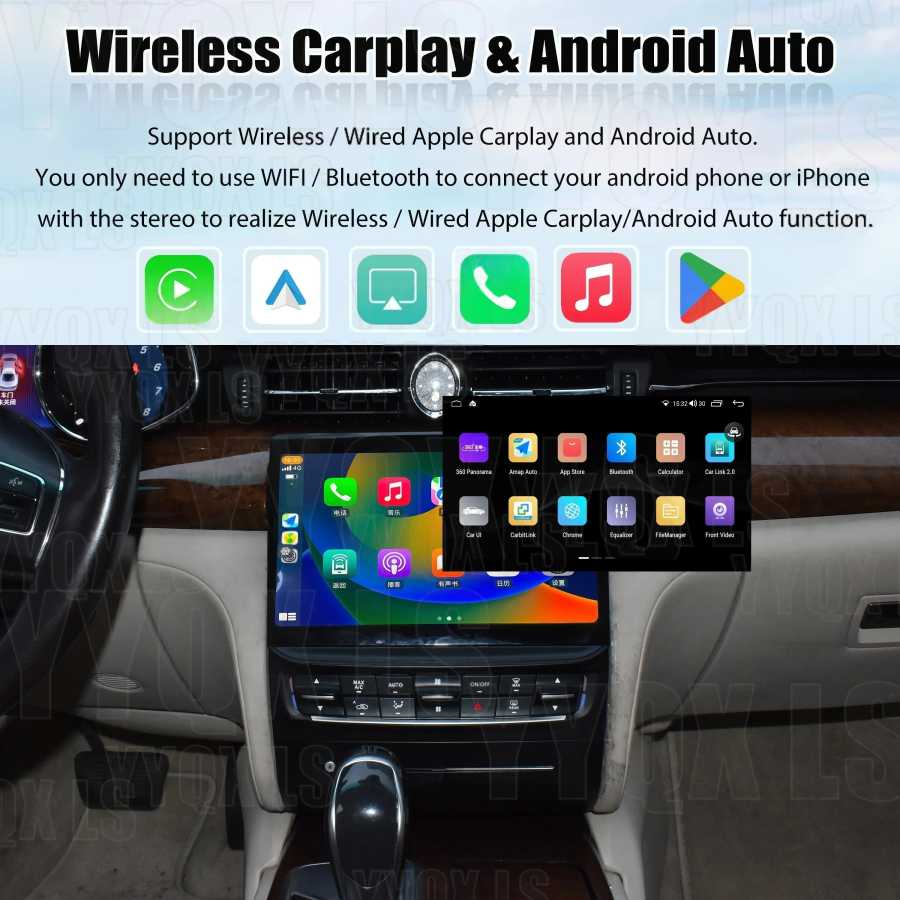 Автомагнитола с Android Auto и CarPlay для Maserati Quattroporte 2013-2020, мультимедийный стереоплеер с GPS-навигацией и Bluetooth Автоэлектроника
