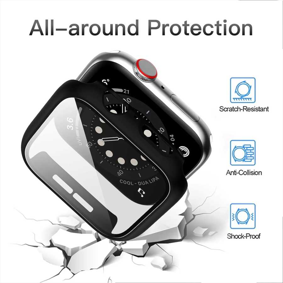Фотография №4 товара Закаленное стекло + чехол для Apple Watch 9 8 41