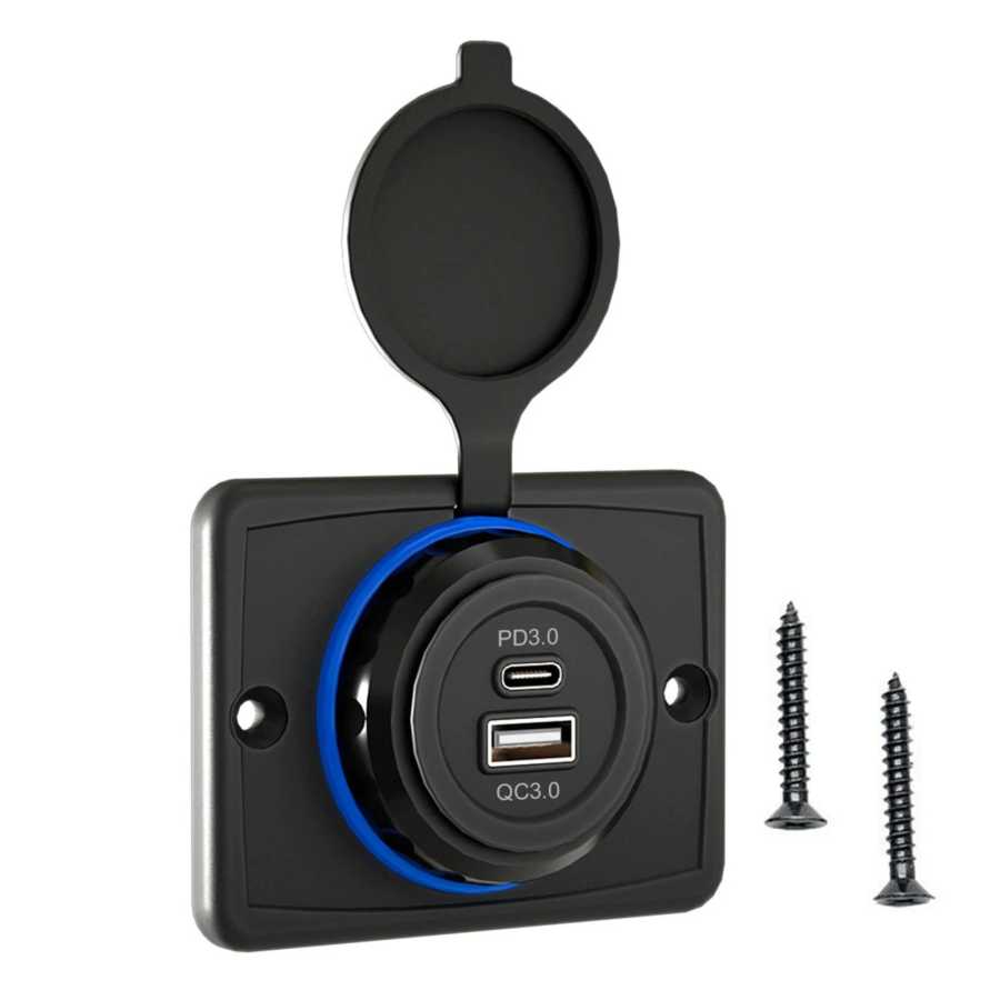 Фотография №1 товара Автомобильное зарядное устройство с двойным USB-разъемом и индикатором, розетка 12