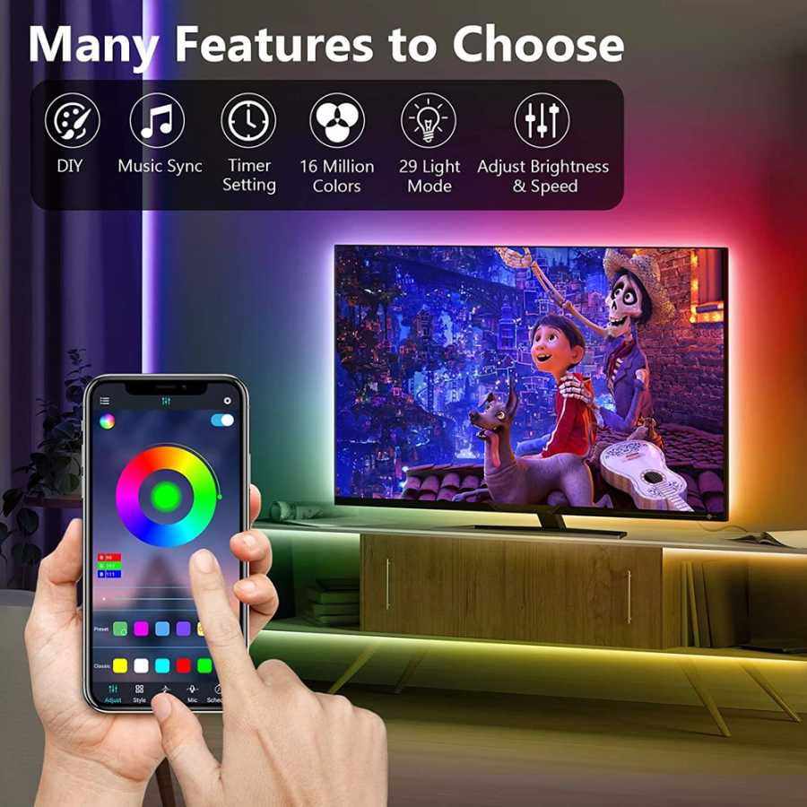 Фотография №2 товара Светодиодные фонари USB 5 В для телевизора с управлением через