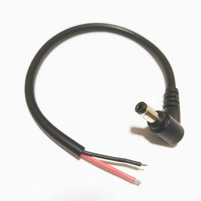 Фотография №1 товара Короткий штекер постоянного тока NCHTEK 18AWG 90 градусов 5,5/2,1 мм