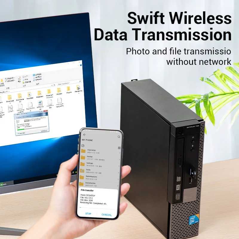 Фотография №3 товара Беспроводной адаптер Vention USB Bluetooth 5.0 для ПК Windows 7/8/8.1/10/11