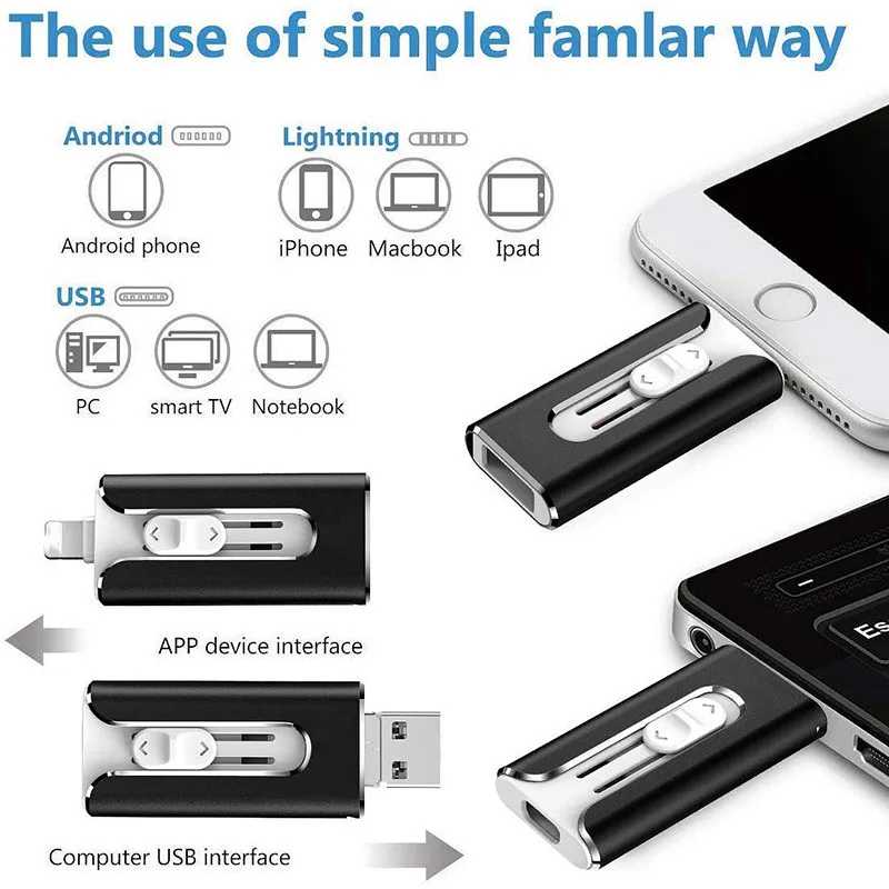 Фотография №5 товара USB-накопитель OTG для телефона 256G 512G 128G USB 3.0, внешний
