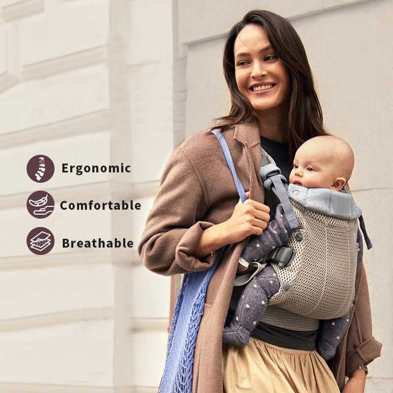 Детская переноска BabyBjorn из 3D-сетки | Эргономичный дизайн 3-в-1 для новорожденных и малышей (от 7 до 40 фунтов) Прогулки и досуг