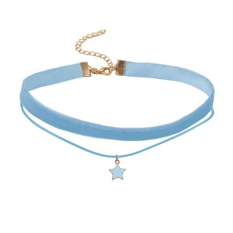 31BB Short Choker Collece Gothic Vintage Women Women Seare Jewelry Многослойное ожерелье воротника с подвеской Pentagram Бижутерия
