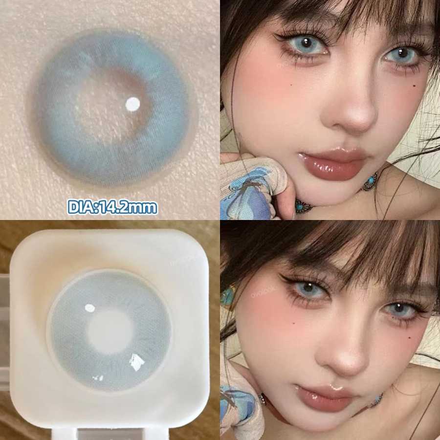 OVOLOOK-2 шт., красивые ученики, натуральные синие линзы, цветные контактные линзы по рецепту для глаз, близорукость, цветные линзы для глаз, фиолетовые линзы Забота о здоровье