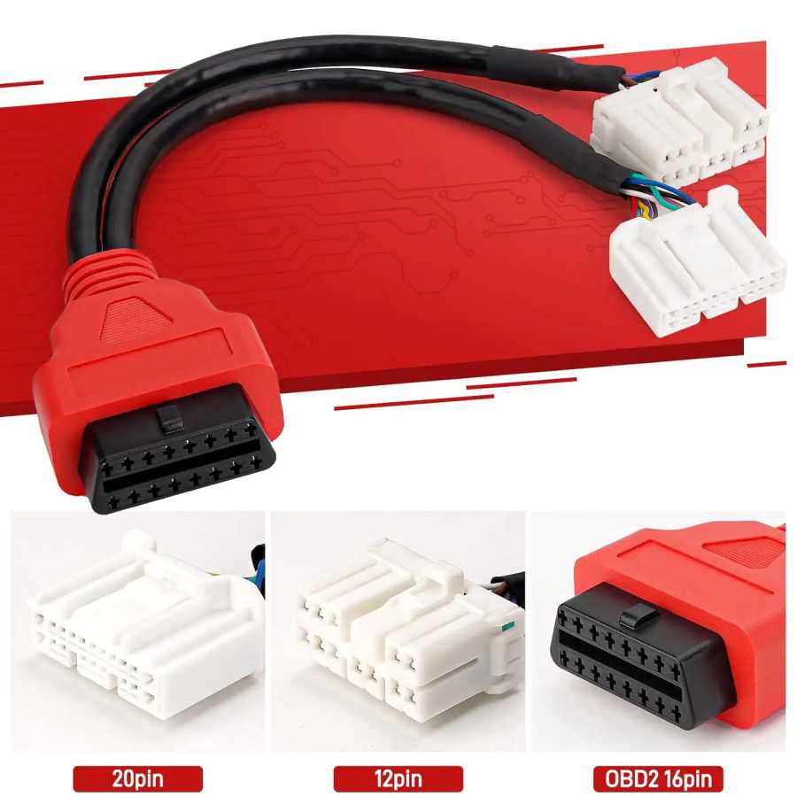 Кабель для Tesla 3, Y, S, X, 20+12-контактный на 16-контактный разъем OBD2 2 в 1 / Autel Scanner MaxiSys Ultra Elite II PRO MS909 Инструмент для ремонта автомобилей