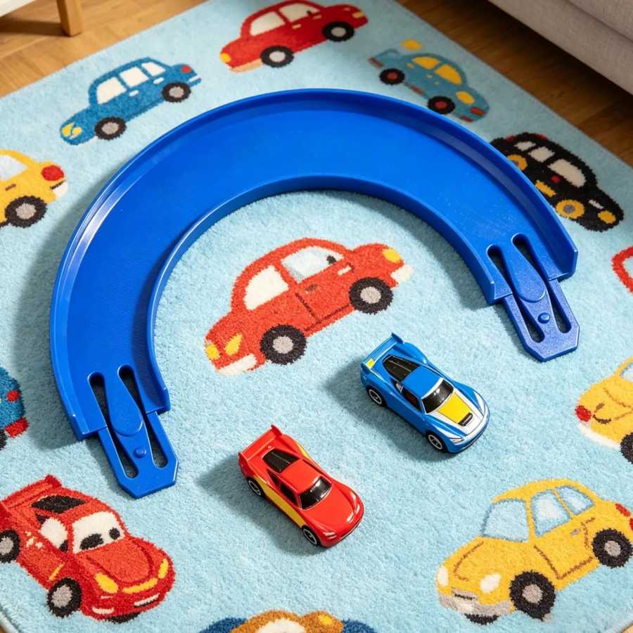 Фотография №3 товара Универсальные соединители для треков Hot Wheels: Изогнутый соединитель для гоночных