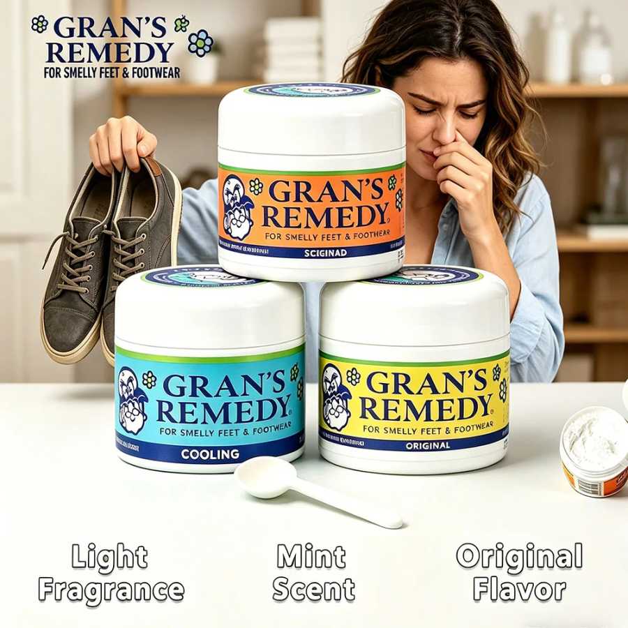 3 шт. новозеландской пудры для ног Grans Remedy (оригинальная/охлаждающая/ароматизированная) для устранения запаха ног и обуви, эффективное средство от запаха и увлажнитель. инструмент по уходу за кожей