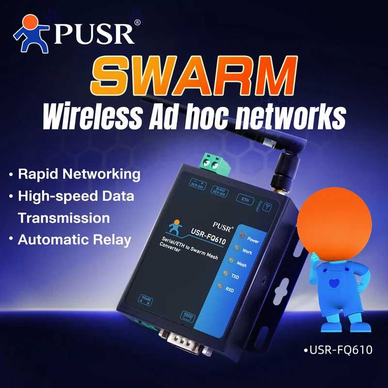 Преобразователь последовательного/Ethernet в беспроводной передачи данных PUSR, быстрая сеть, автоматическое реле, многоточечная передача USR-FQ610 Сетевое оборудование