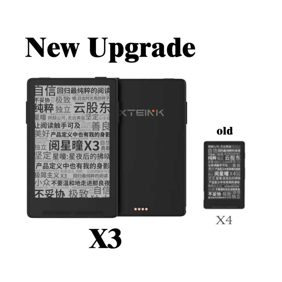 Электронная книга XTEINK X3 с дисплеем E-Ink, удобным для глаз, миниатюрное портативное устройство для чтения, X3 более продвинутое, чем X4. Книги