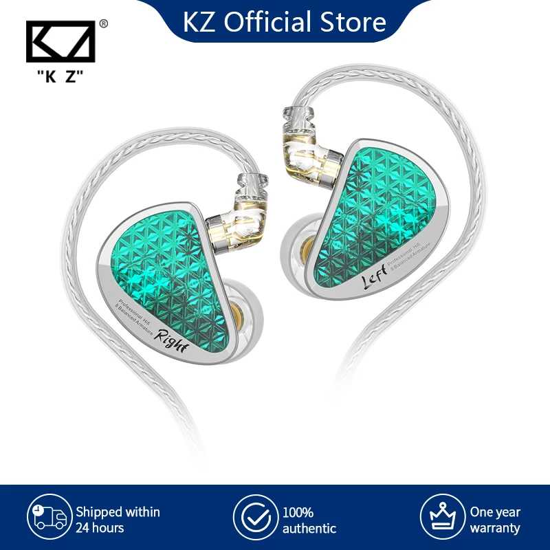 Проводные наушники-вкладыши KZ AS16 Pro 16BA, сбалансированные Hi-Fi наушники монитор с басом, Спортивная гарнитура с шумоподавлением 