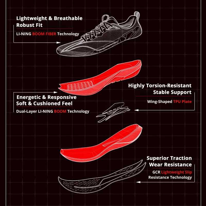 Фотография №1 товара Женские кроссовки Li-Ning RED HARE 9 PRO для бега, легкие,