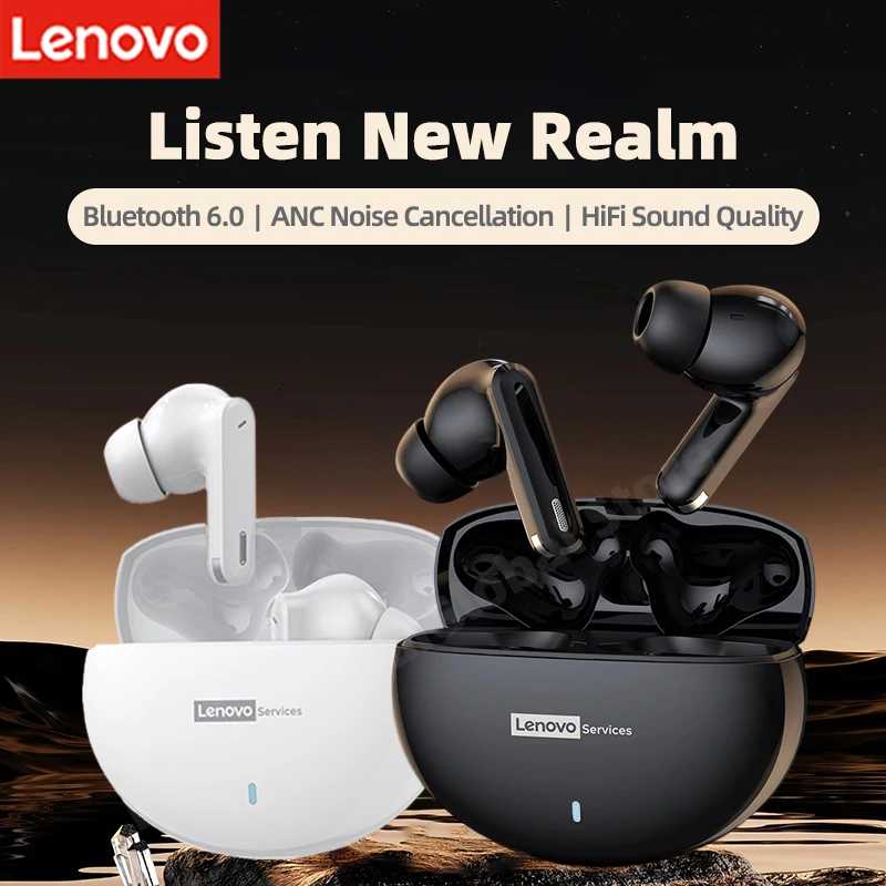 Наушники Lenovo LE253 TWS, беспроводные Bluetooth 6.0, с шумоподавлением ANC, HiFi-звук, игровые спортивные наушники с микрофоном Портативное аудио и видео