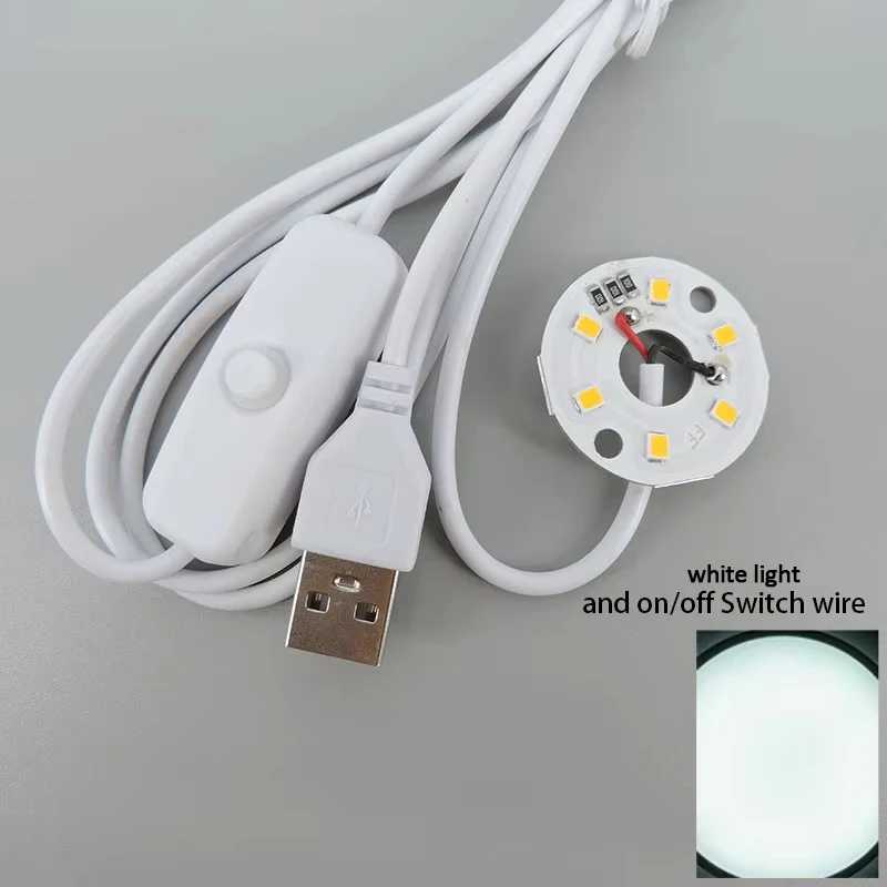 Фотография №3 товара Теплый белый цвет, 5 Вт, USB светодиодные фонари, 2835 чипов,
