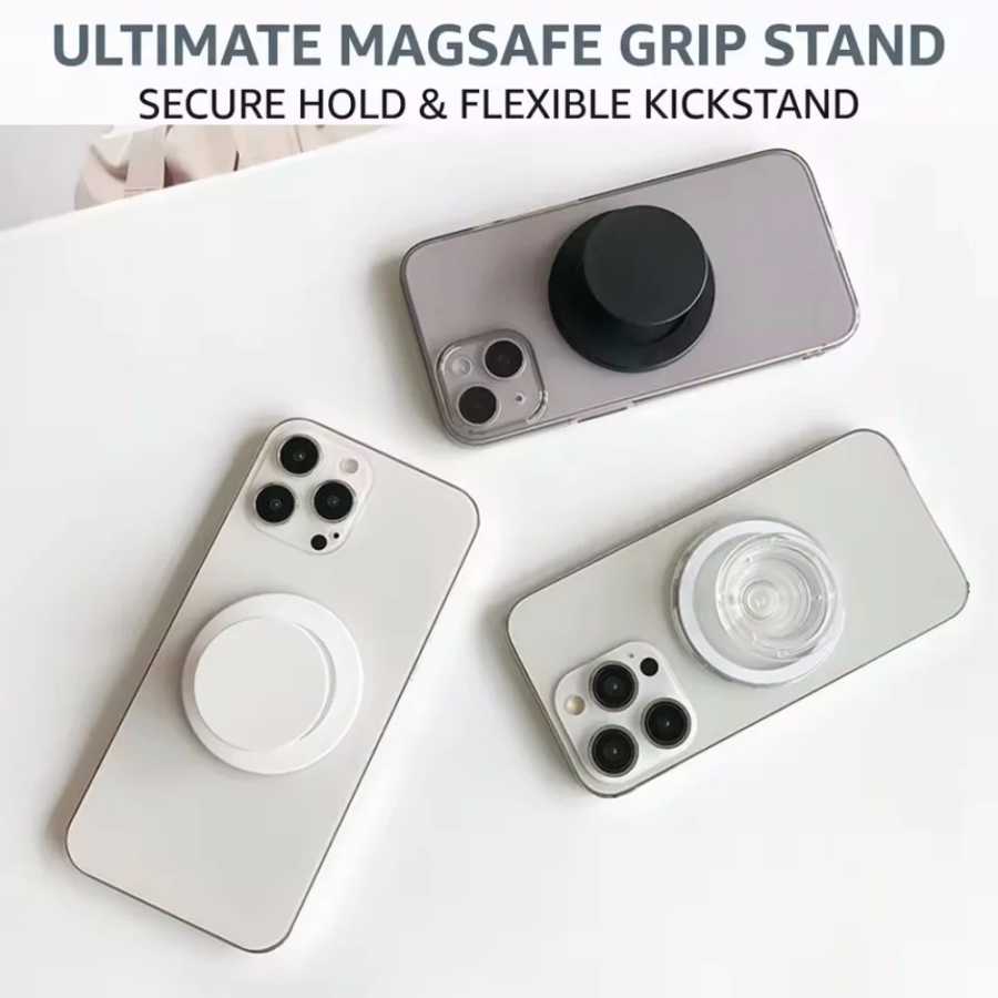 Магнитный складной держатель-подставка для телефона с креплением MagSafe для iPhone, Mac, Samsung, с кольцом-держателем и расширяемой опорой для пальца Держатели и подставки