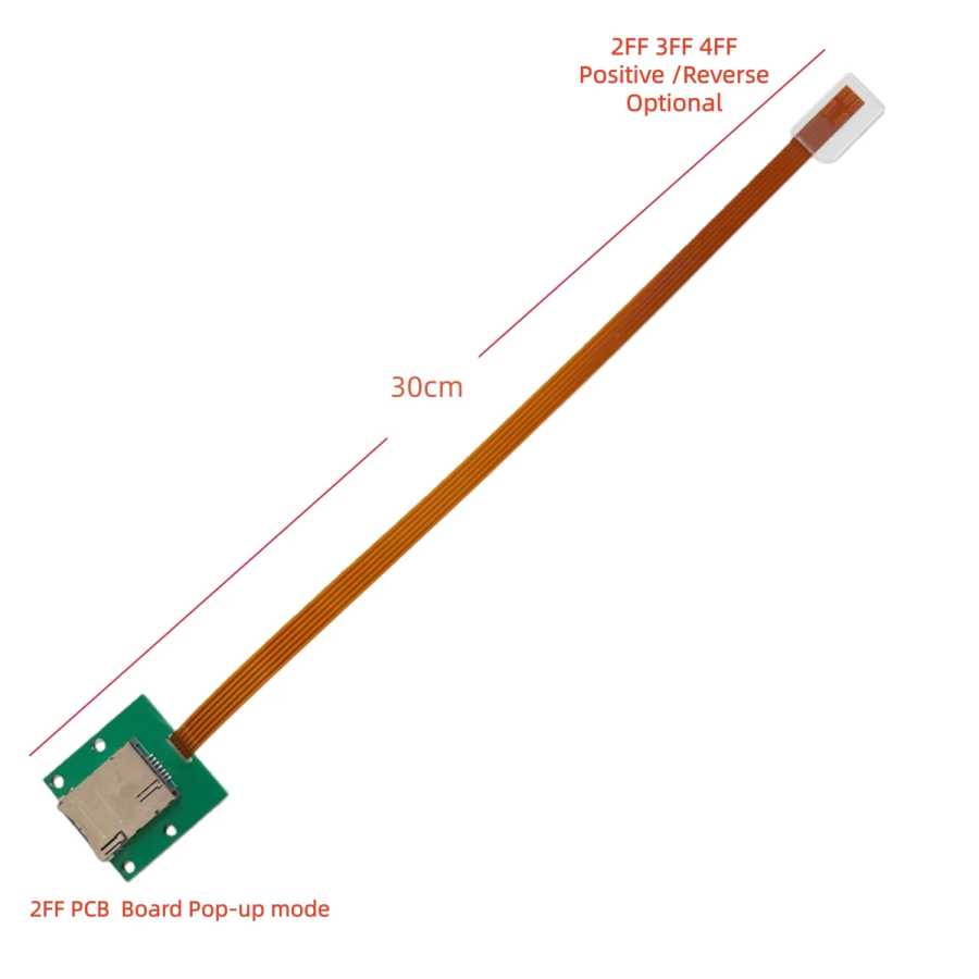 Удлинительный преобразователь слота для кабеля SIM-карты FPC кабель с 15 см 30 см 2FF 3FF 4FF нано положительный размер на полноразмерную печатную плату SIM-карты и аксессуары