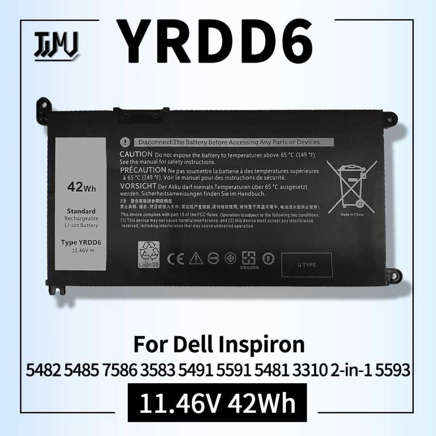 Замена аккумулятора ноутбука YRDD6 42WH для dell inspiron 15 3000 Series 3583 3593 3582 3584 inspiron 15 5000 Series 5582 5584 5593 5594 inspiron 17 3000 Series 3793 Fit 1VX1H VM732 Battery Аксессуары для ноутбуков