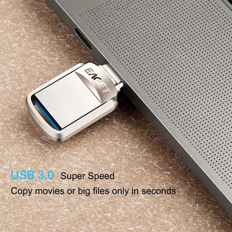 Фотография №5 товара USB-флеш-накопитель EAGET CU20 32 ГБ OTG, металлический USB 3.0, флешка