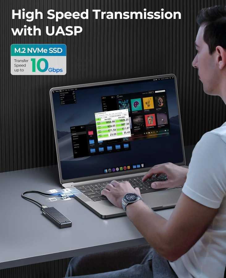 Фотография №1 товара ORICO M2 SSD Case NVMe USB Type C Gen2 10