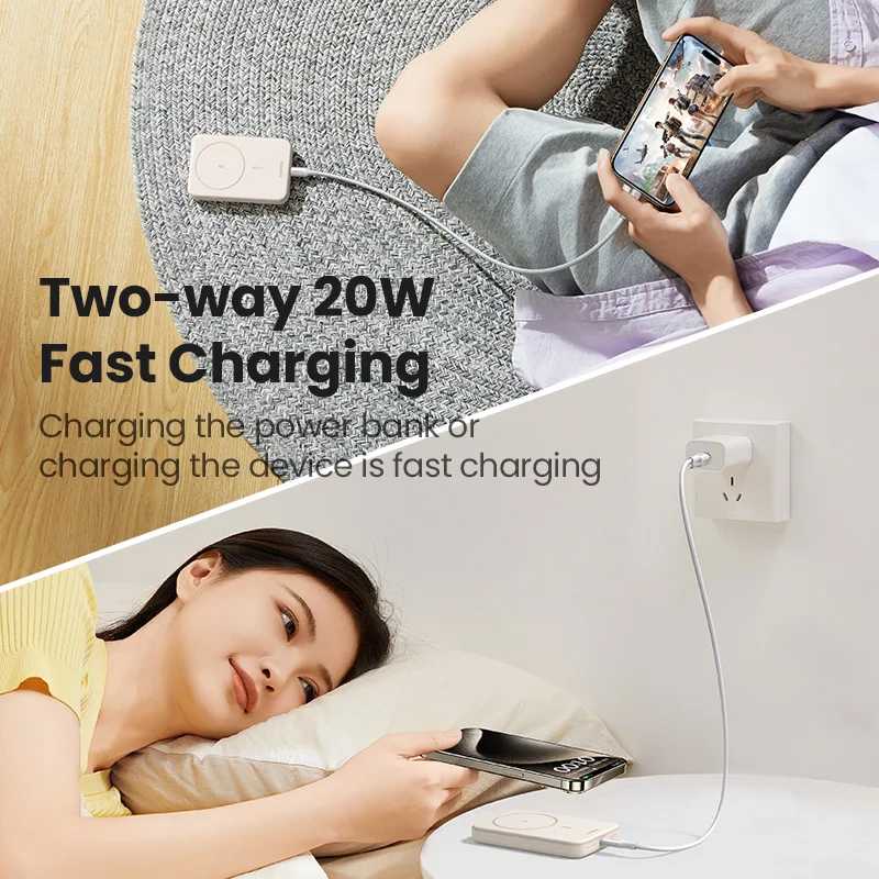 Фотография №4 товара UGREEN PD20W Power Bank Магнитный 10000 мАч Портативный беспроводной быстрая