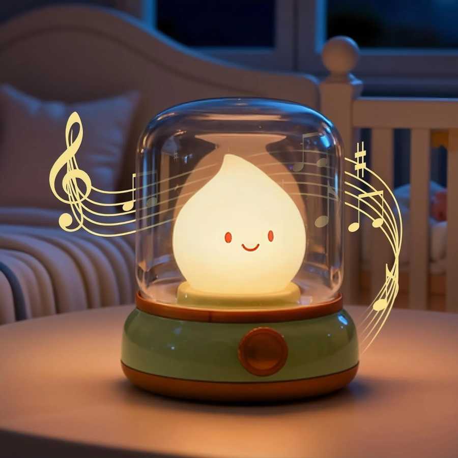 Светодиодная беспламенная свеча с белым шумом, ночник, декор комнаты, USB настольная лампа с регулируемой яркостью, прикроватная лампа для кемпинга, детский рождественский подарок Ночники