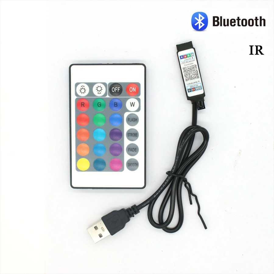 Светодиодная лента 5 В USB Bluetooth 3 24 44 клавиши Контроллер RGB ИК-пульт дистанционного управления Диммер для 5050 2835 RGB Светодиодная лента Подсветка телевизора Аксессуары для освещения