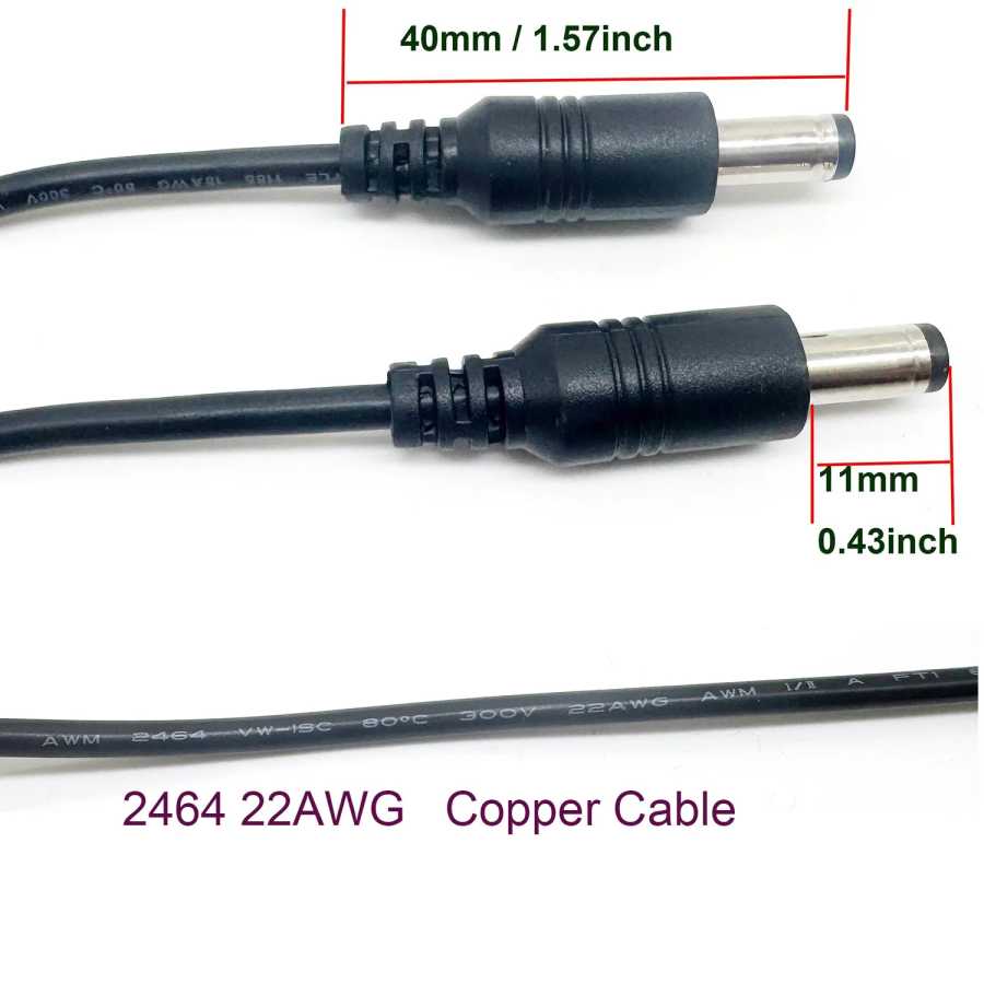 Фотография №5 товара Кабель-адаптер DC Power Plug 5.5x2.5 мм (штекер) на 5.5x2.1 мм