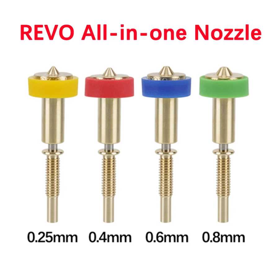 Универсальная насадка Revo для Revo Ceramic Hotend 0,25/0,4/0,6/0,8 мм, терморазрыв 3D-принтера, латунная титановая насадка для E3D Revo Hot End 3D-печать