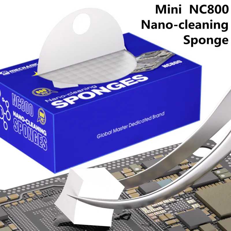 MECHANIC NC800 800 шт., нано-чистящая губка для ЖК-экрана, без остатков, печатная плата мобильного телефона, материнская плата, задняя стеклянная камера, инструмент для очистки пыли Наборы инструментов