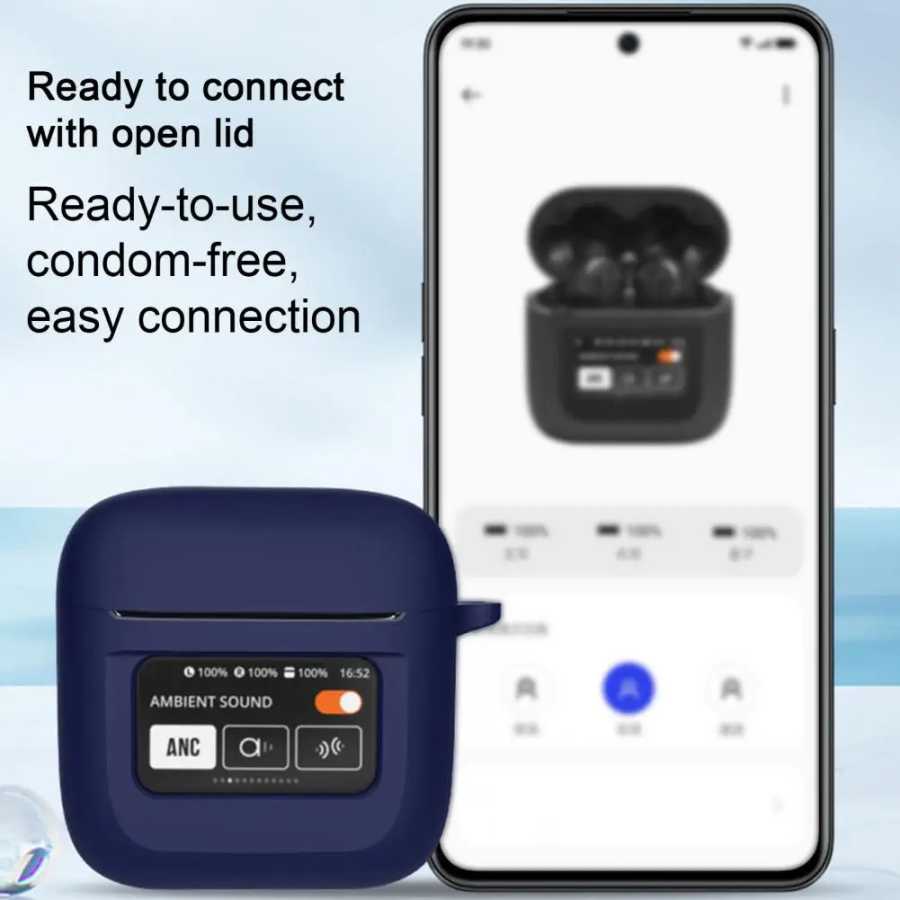 Для AirPods с краем экрана, беспроводные Bluetooth-совместимые наушники, силиконовый защитный чехол, тонкий защитный чехол для наушников Портативное аудио и видео