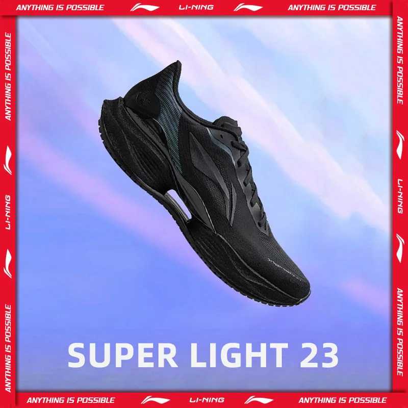 Мужские кроссовки Li-Ning SUPER LIGHT 23, легкие кроссовки для бега, дышащие, прочные, устойчивые, удобные, повседневные кроссовки LiNing для бега, ARBW017 Кроссовки