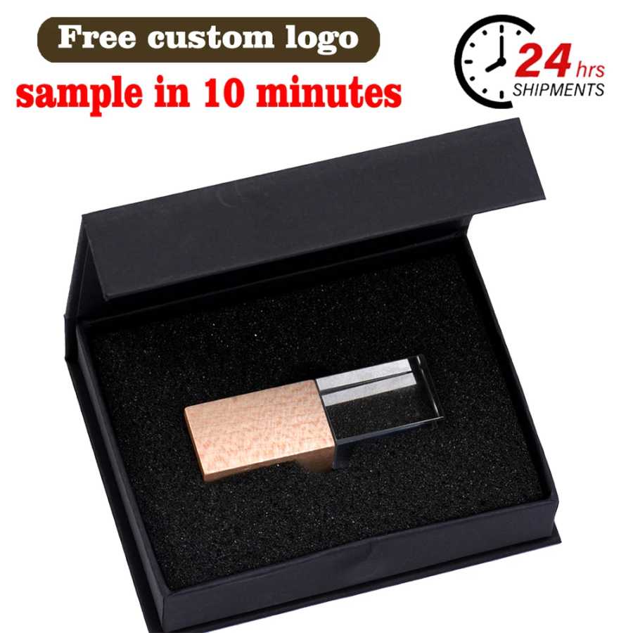 USB-флешка с индивидуальным логотипом, 128 ГБ, кристаллический флеш-накопитель, 64 ГБ, подарок на свадьбу, флешка 32 ГБ в коробке, флеш-диск 16 ГБ, 8 ГБ, 4 ГБ Хранение данных