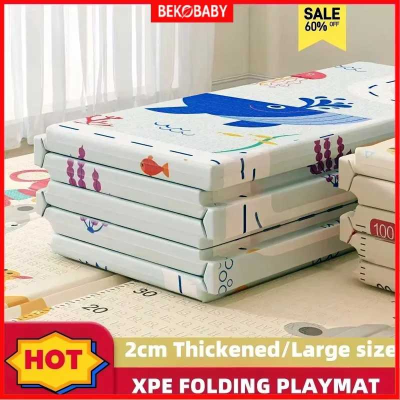 200x180 см XPE детский игровой коврик коврик для ползания большой складной водонепроницаемый игровой коврик с сумкой для переноски детские коврики Прогулки и досуг