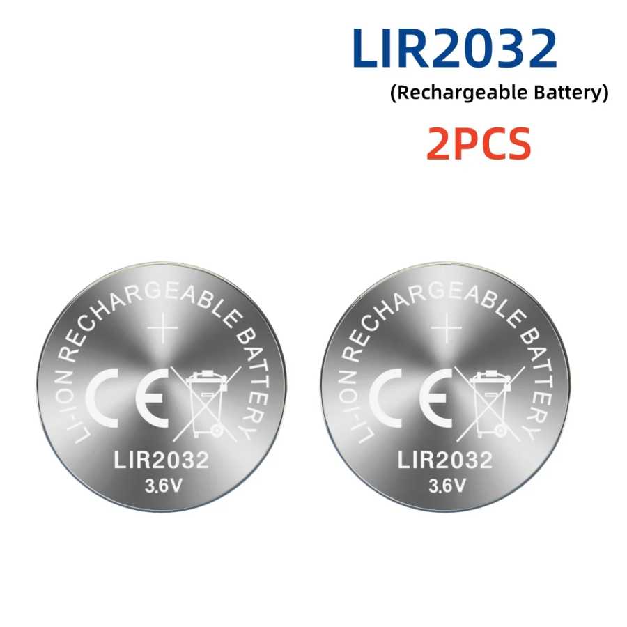 Фотография №2 товара 1-10 шт. LIR2032 кнопочная батарея 2032 3,6 В перезаряжаемая батарея