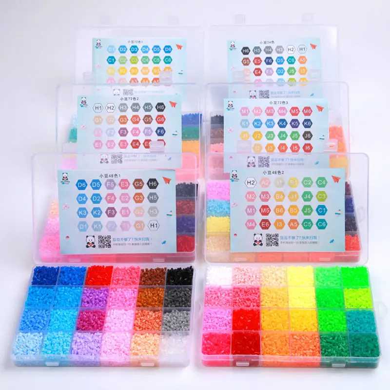 Фотография №5 товара термомозаика бусины Набор Бусин Perler Hama 2,6 мм, 3D пазл,
