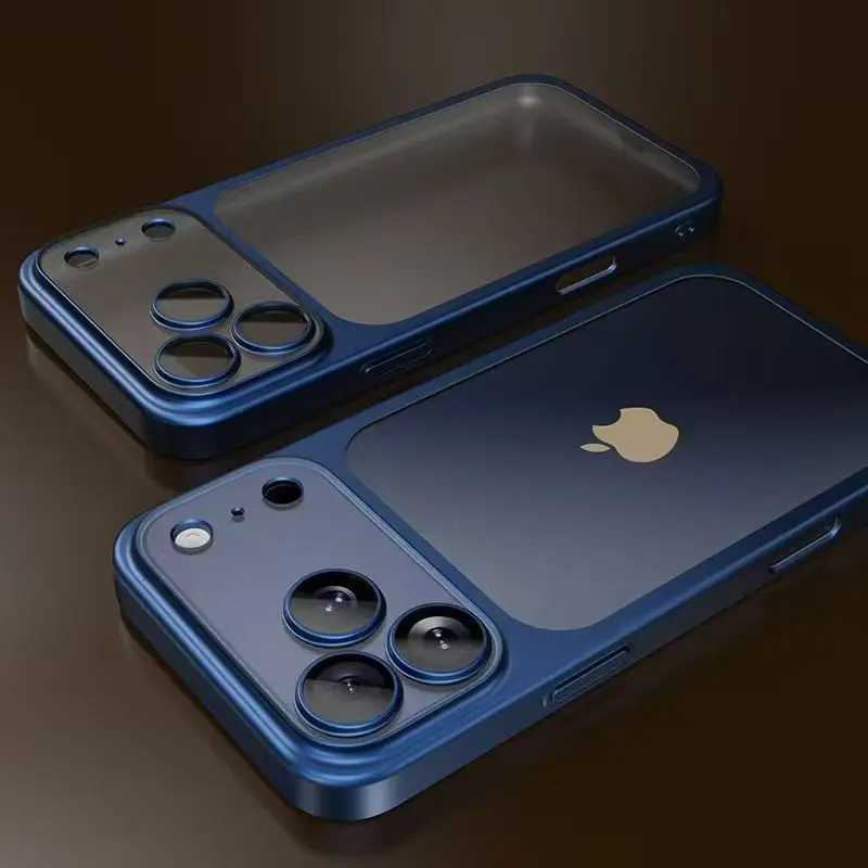 Роскошный матовый жесткий чехол для телефона из ПК для iPhone 17, Air 16, 15, 14, 13, защитная пленка для объектива камеры, матовый противоударный чехол Чехлы и чехлы для мобильных телефонов
