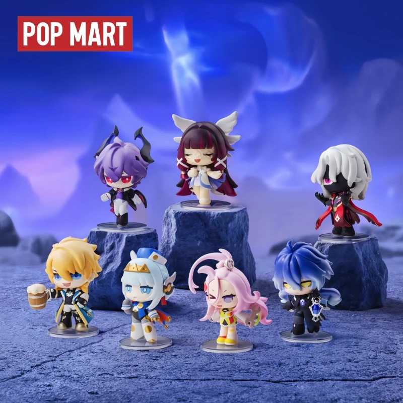 Горячая распродажа: Оригинальная коллекционная фигурка Popmart Genshin Impact Happy New Year Q Series, сделанная вручную, в закрытой коробке-сюрпризе, для декора и подарков Модная слепая коробка