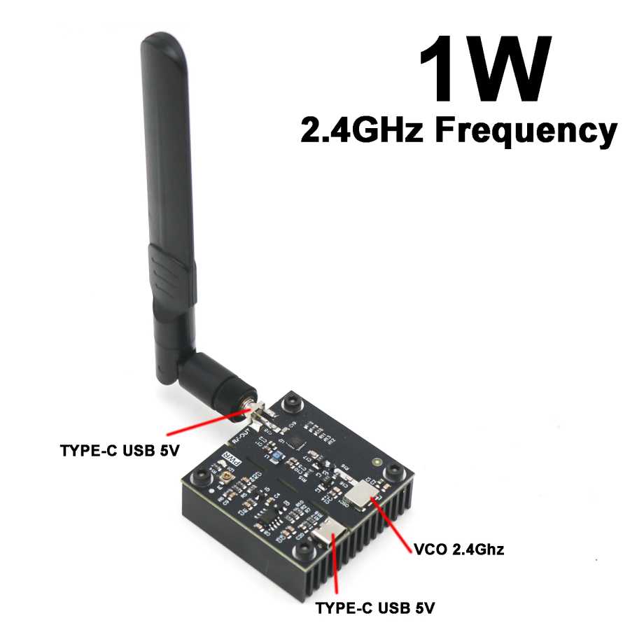Интегрированный генератор сигналов VCO 1 Вт 2,4 ГГц с антенной для Bluetooth-колонок 2,4 ГГц, Wi-Fi и камер Инструменты для измерения и анализа